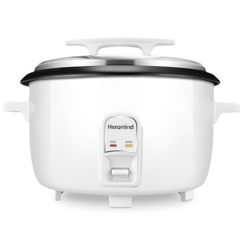 Heromind Commercial Rice Cooker, 46-Cup Rice Cooker, 9Qt / 10 L Large Rice Cooker with Nonstick Inner Pot, Fast Cooking and Auto Keep Warm, with Rice Cup and Paddle, Easy to Clean, 1600W