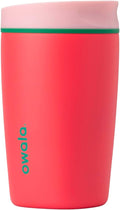 Owala SmoothSip Insulated Stainless Steel Coffee Tumbler - Reusable 12 oz Hot & Iced Coffee Mug | Pink/Red