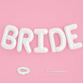 BRIDE Balloons Bachelorette, 16 inch White Bride Balloons for Bachelorette Party Decorations, Giant Wedding Foil Balloon Letter Banner for Wedding Engagement Bride To Be Party