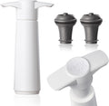 Vacu Vin Wine Saver Pump White with Vacuum Wine Stopper - Keep Your Wine Fresh for up to 10 Days - 1 Pump 2 Stoppers - Reusable - Made in the Netherlands