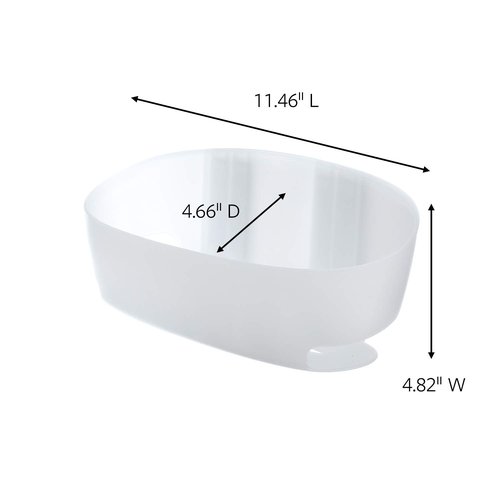 Command 3M 4.75 in. H x 4.625 in. W x 11.375 in. L Clear Frosted Shower Caddy