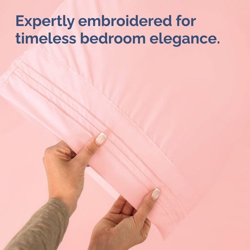 King Standard Pillow Cases by King - Ultra-Soft Hotel Quality Covers | Fade-Resistant & Wrinkle-Free - Baby Pink - Set of 2