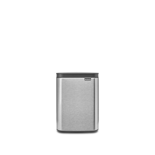 Brabantia Bo XS Lift Open Trash Can | 1.1 Gal / 4L | Matt Steel FPP | Wall-Mountable/Free Standing Bedroom, Bathroom, Nursery Trash Can, Removable Inner Bucket, Non-Slip Base | + Trash Bags