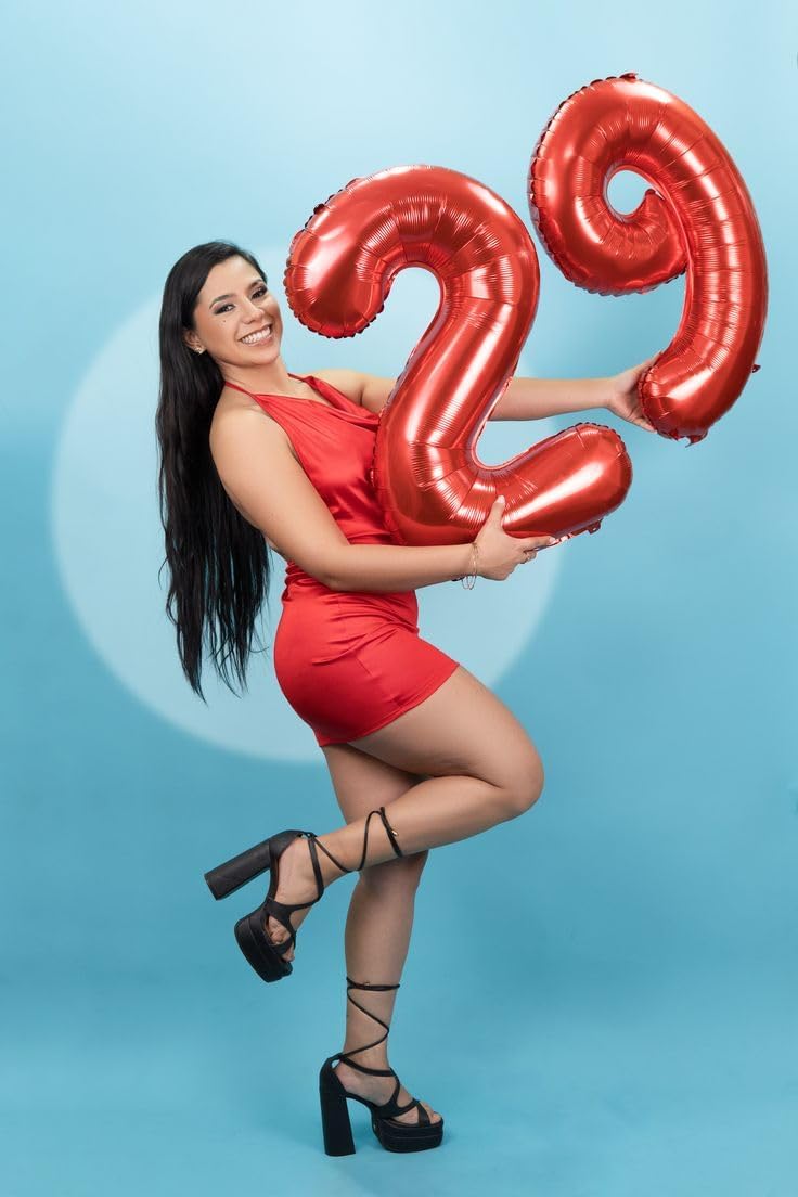 Red Number 19 Balloon - 40-Inch Foil Birthday Decoration for Men & Women | Perfect for Parties & Celebrations