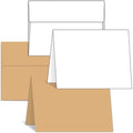 Ohuhu A7 5x7 Blank Brown Kraft Cards and Envelopes 100 Pack + A2 4.25 x 5.5 Blank White Cards and Envelopes 50 Pack