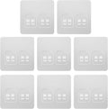 Lsnisni Shower Caddy Adhesive Hooks - Strong Waterproof Double Hooks for Bathroom & Kitchen | 8 Pack