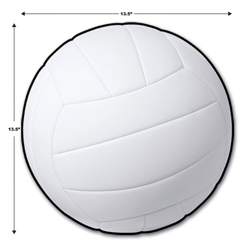 Beistle Pack of 24 Volleyball Cutouts, Wall Decorations for Team Sports Party, Pep Rally, Sports Themed Party Decor, Beach Party Supplies 13.5"
