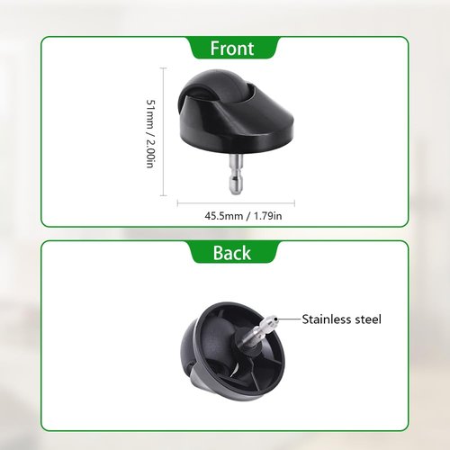 Neutop Replacement Part Caster Front Wheel Compatible with All iRobot Roomba 500, 600, 700, 800, 900, e, i, & j Series Robot Vacuum and Mop, 2-Pack.