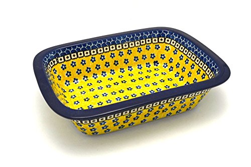 Polish Pottery Baker - Rectangular with Grip Lip - Sunburst