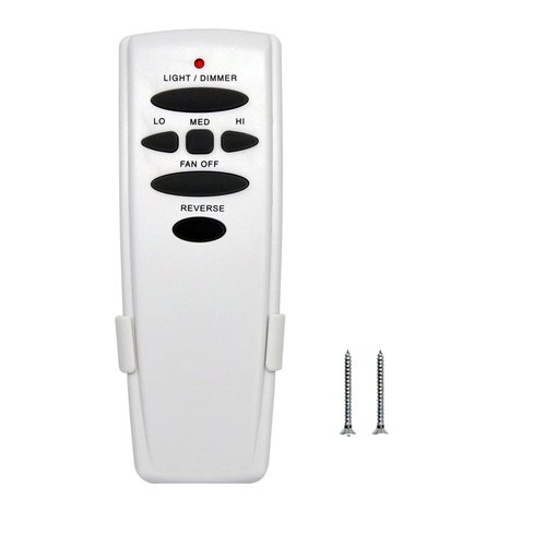 UC7078T Ceiling Fan Remote Control Replacement of Hampton Bay UC7078T Fan-HD CHQ7078T UC7078TR UC7078TUDL RR7078TR L3H2003FANHD, with Reverse, (2.16 * 1.18 * 5.6, White)
