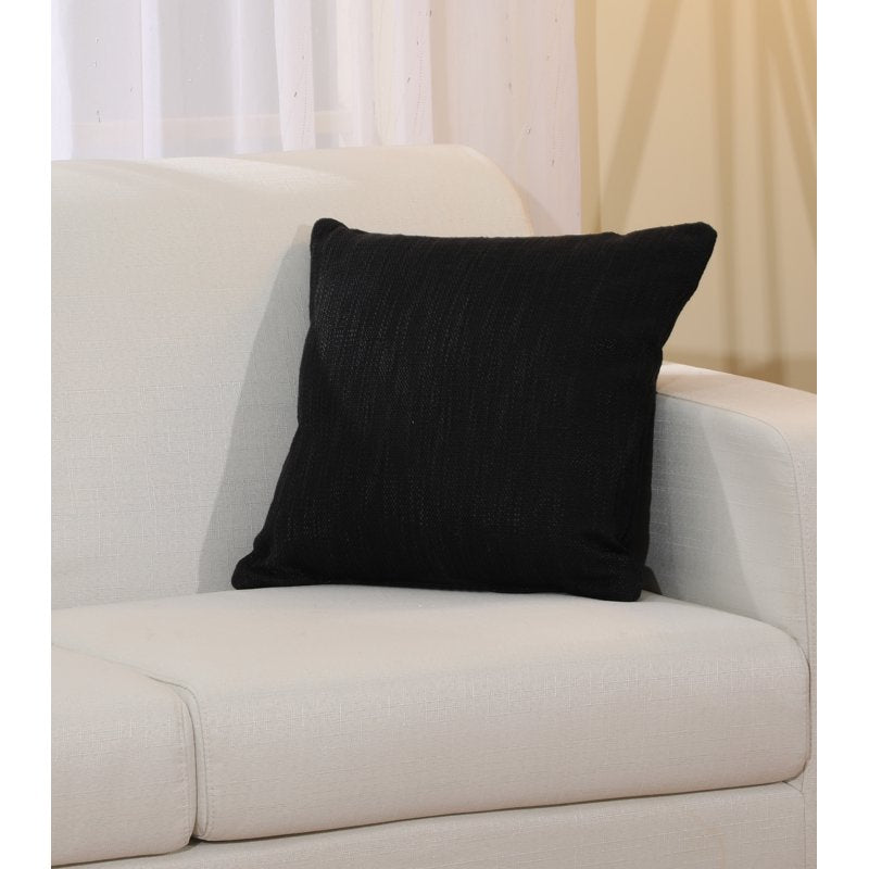 Black Square Decorative Throw Pillow 18x18 Inches - Textured Polyester Accent Cushion - Variation of THIS listing