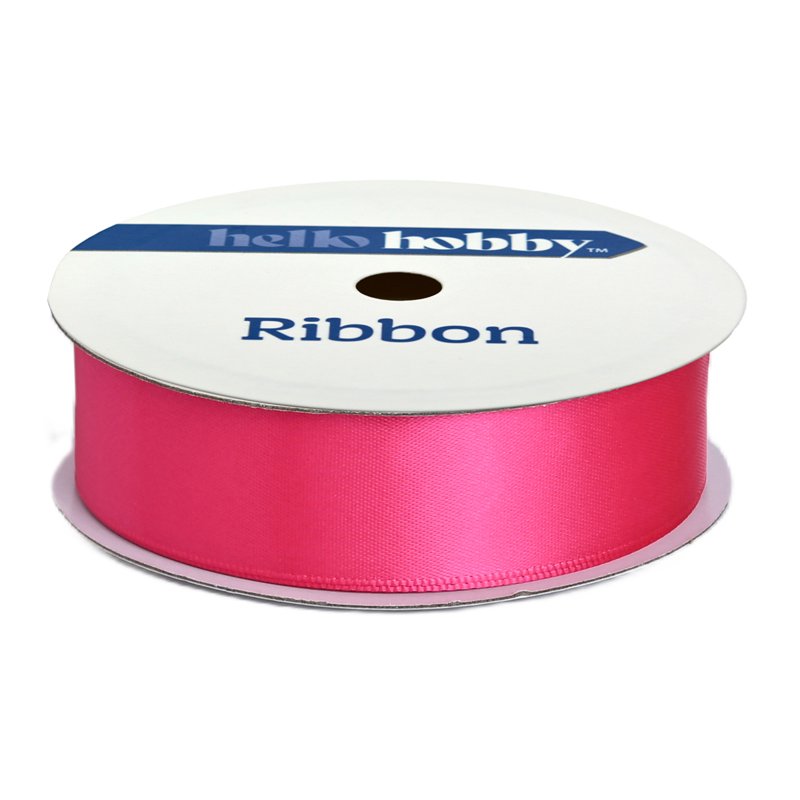 Pink Satin Ribbon 7 Yards for Gift Wrapping & Crafts - 7/8 Inch Wide