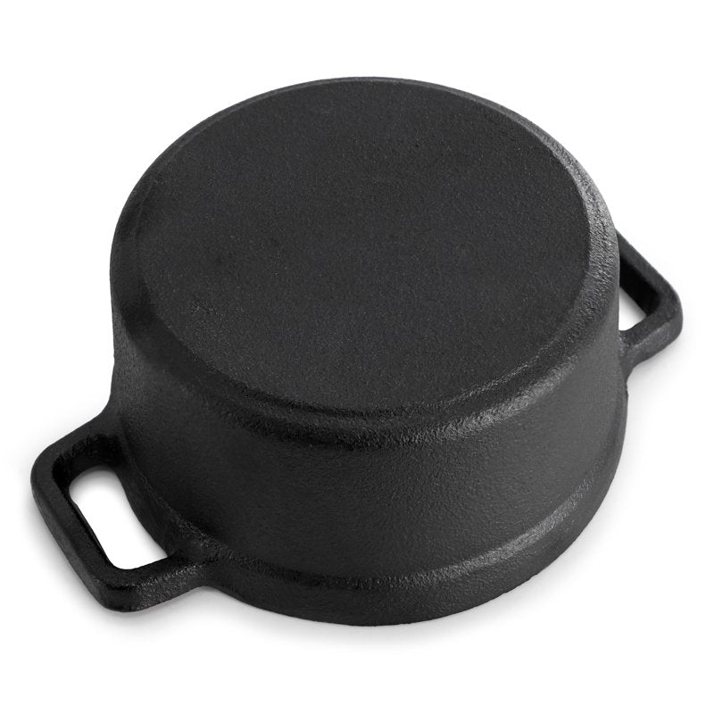 Mini Cast Iron Dutch Oven with Wood Tray - 8 oz - Black 4