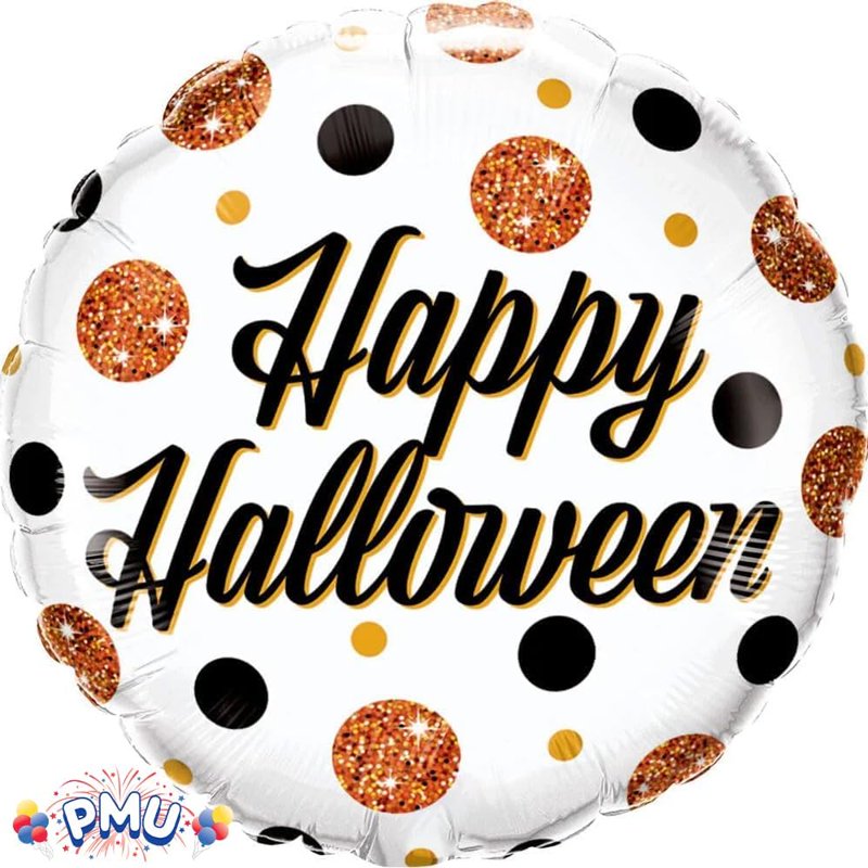 Halloween Balloon Bouquet - 5 Assorted 18in Mylar Balloons - Happy Halloween Variation