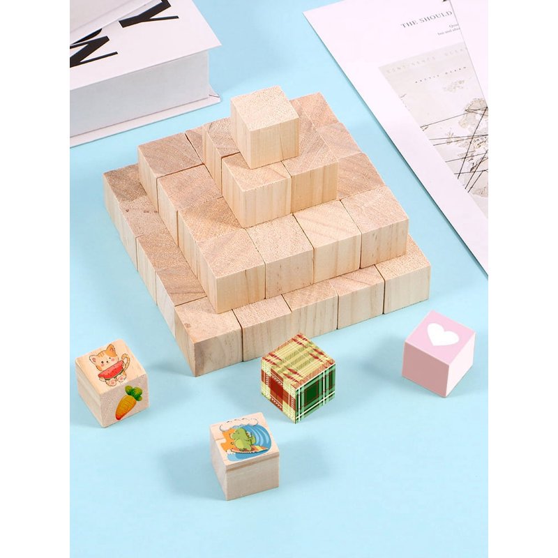 100PCS Unfinished Basswood Carving Blocks - 1x1 Inch Craft Wood Set - Variation of THIS listing
