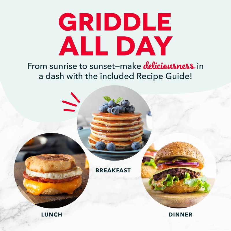 Mini Electric Griddle - 4 Inch Nonstick Grill - Silver