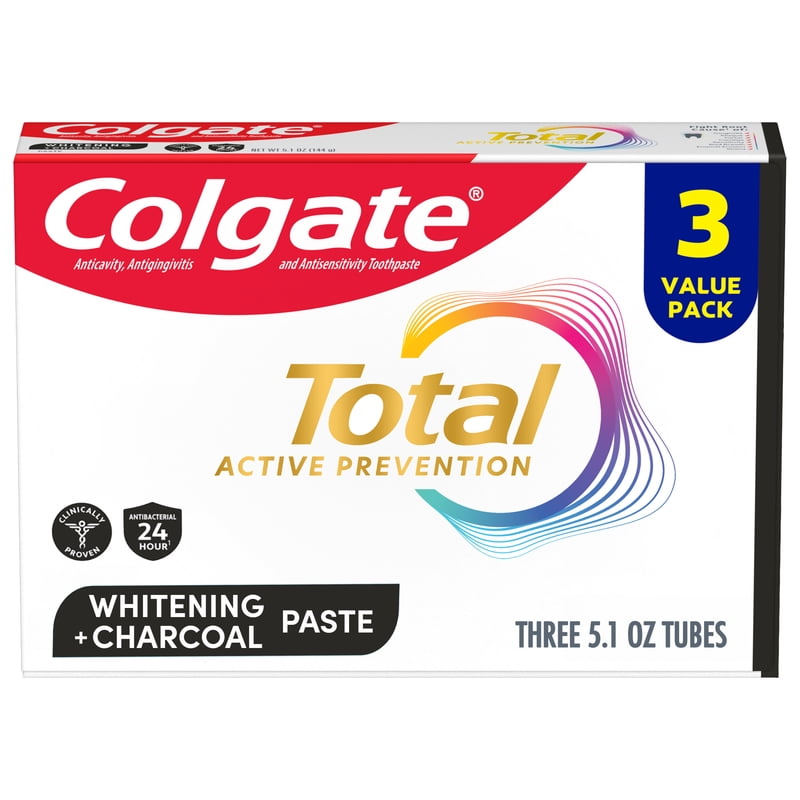 Whitening Charcoal Toothpaste Pack - Mint Flavor, 5.1 oz
