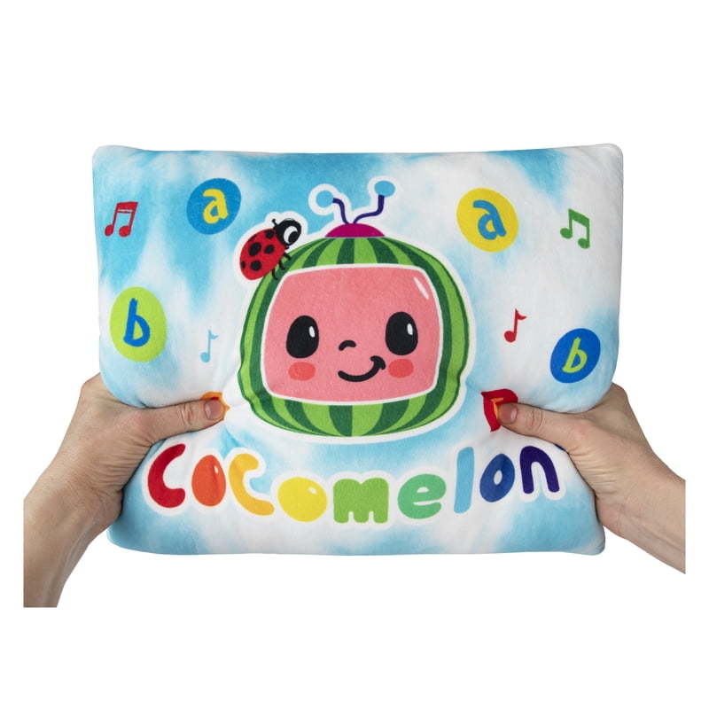 (2 Pack) CoComelon Toddler Squishy Pillow - Tie-Dye Blue, 12x15 Inches - Soft Plush Kids Pillow Set