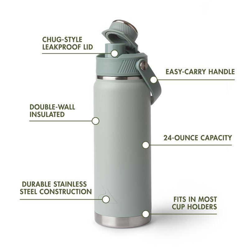 24 oz Stainless Steel Insulated Chug Water Bottle - Sage Green