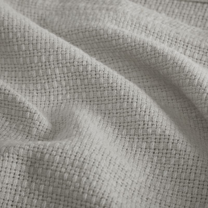 Home Essence Knit Freshspun Basketweave Cotton Blanket - King 108x90 Grey