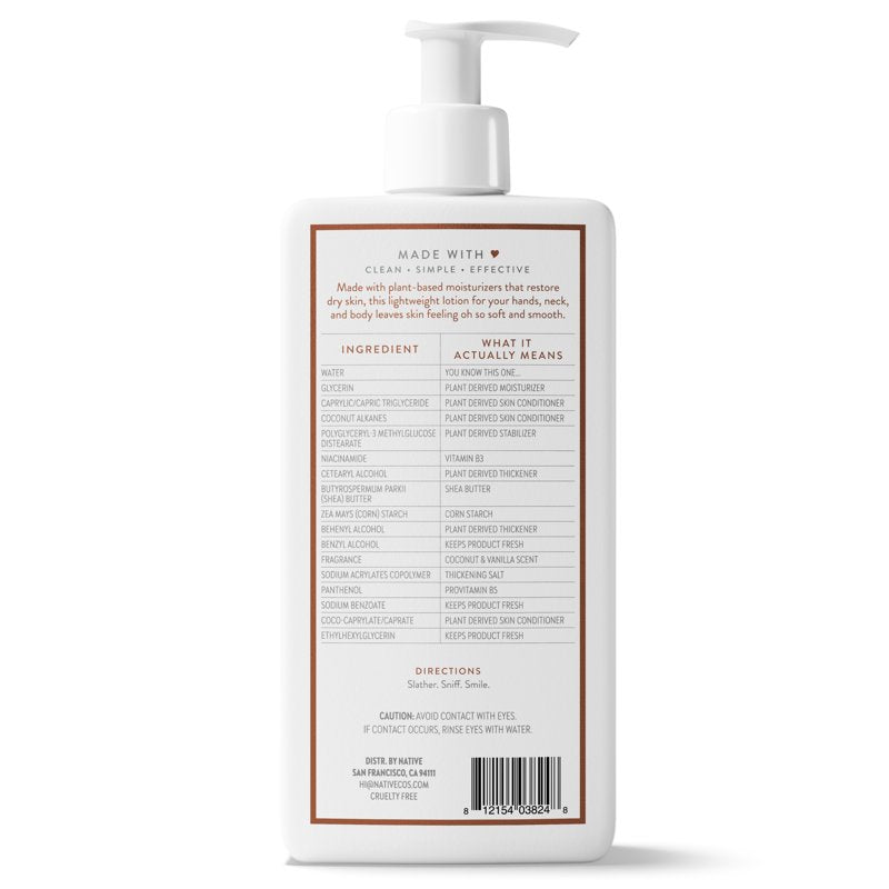 Moisturizing Hand and Body Lotion - Clean Ingredients for Dry Skin