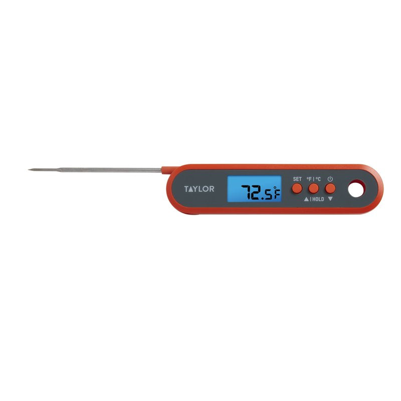 Programmable Waterproof Digital Meat Thermometer - Orange