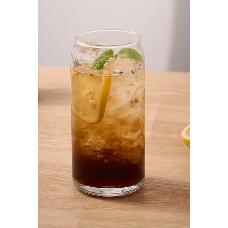 20 oz Clear Can-Shaped Drinkware Glass - 4 Pack
