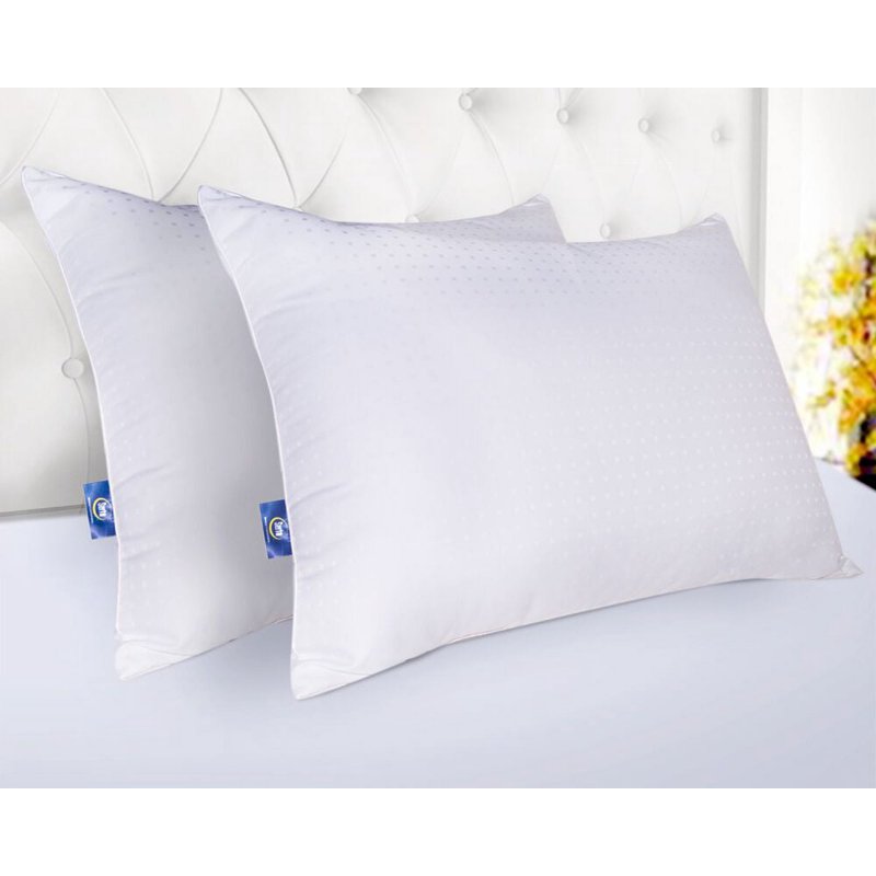 (4 Pack) King Pillow - Sertapedic Won't Go Flat Support & Comfort - Hypoallergenic, Cotton-Poly Blend