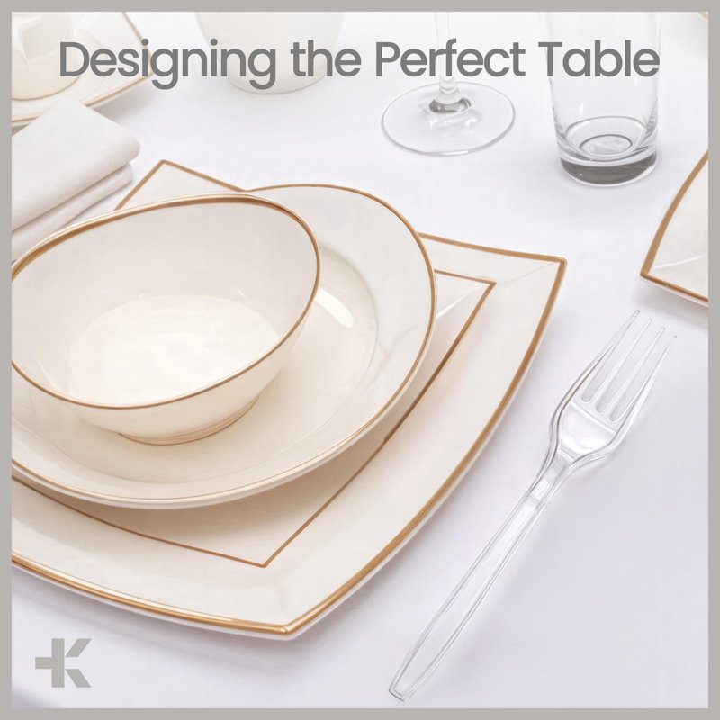 Heavy Duty Disposable Plastic Cutlery Set - 100 Pieces