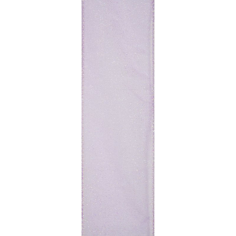 Lavender Purple Wired Edge Sheer Metallic Ribbon 3 Pack - 2.5 Inch, 9 Feet