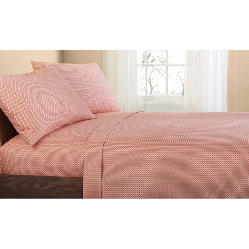 Full Coral Medallion 8-Piece Bed-in-a-Bag Comforter Set with Sheets