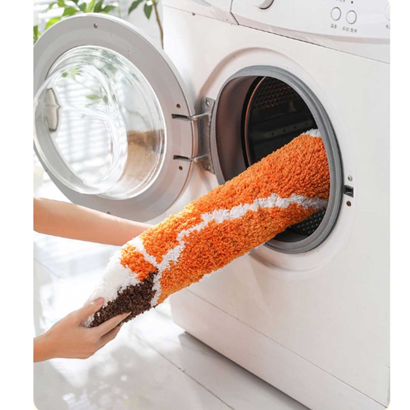 Halloween Pumpkin Shaped Flocking Bath Rug - Orange Non-Slip Mat I