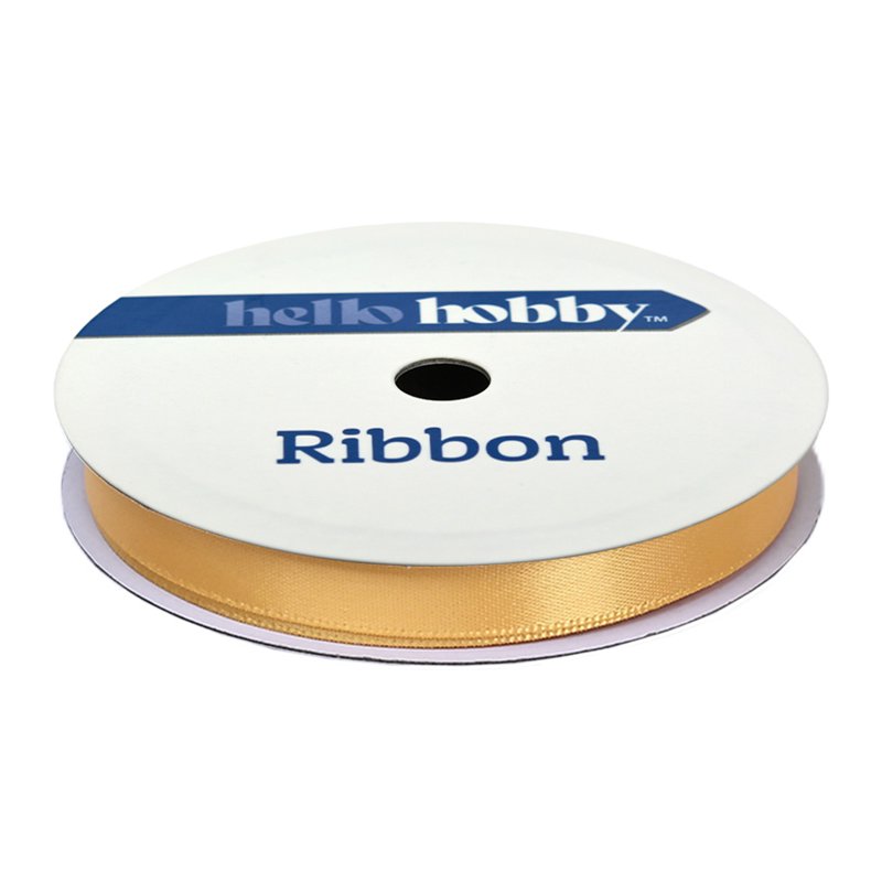 Yellow Gold Satin Ribbon 3/8 Inch Wide, 6 Yards for Gift Wrapping & Crafts