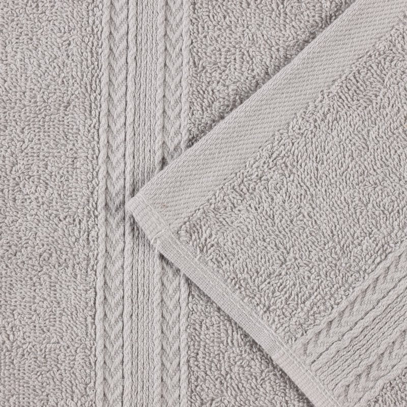 Silver Eco-Friendly Cotton 3-Piece Towel Set - Recycled & Absorbent