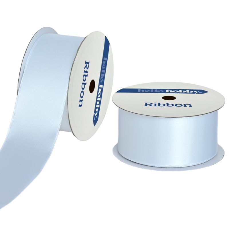 White Satin Ribbon 1.5 Inch Wide, 7 Yards for Craft & Gift Wrapping