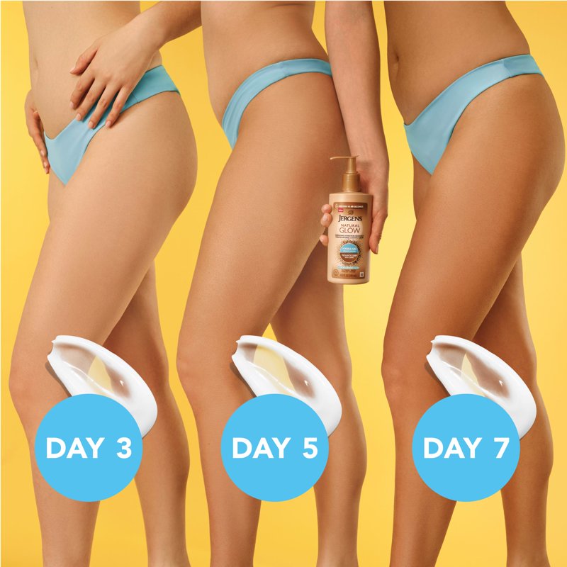 Jergens Natural Glow Hydra Gel Moisturizer, Gradual Tanning Lotion,