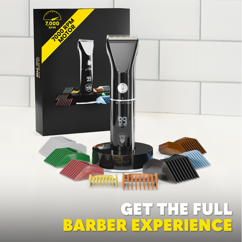 Cordless Precision Beard Trimmer for Men, 45 Settings with 8 Guide Combs