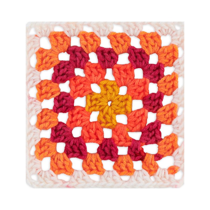 Red Heart Granny Square Yarn - Soft White Citrus Twist 250g Ball