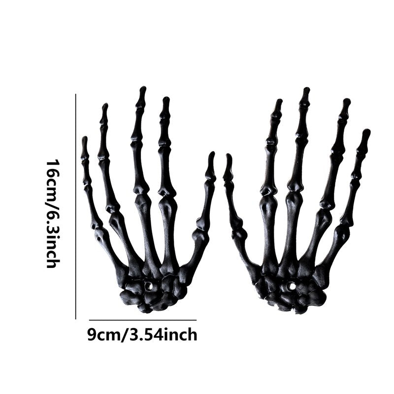 Halloween Skeleton Hand Props - Realistic Life Size Skeleton Claws for Ghost Festival & Party Decoration (Right & Left) - Variation D