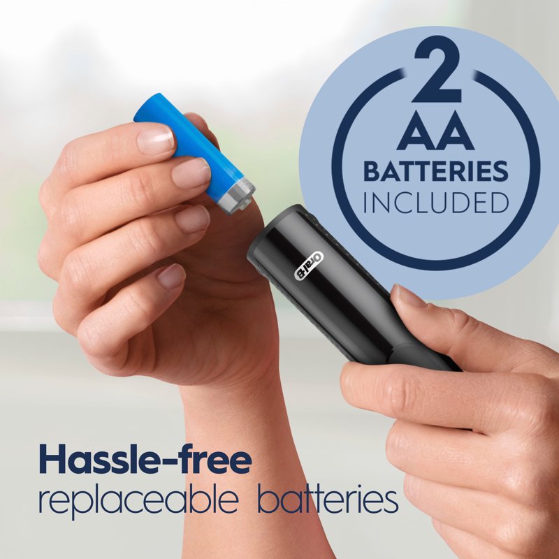 Battery Powered Electric Toothbrush with CrossAction Bristles