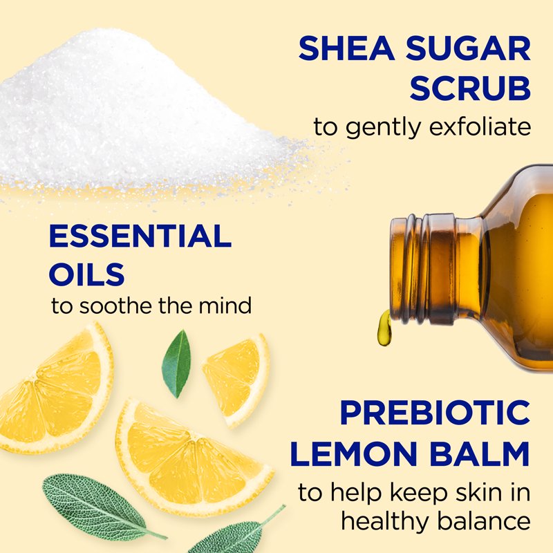 Shea Sugar Body Scrub with Prebiotic Lemon Balm & Essential Oils - 19 oz