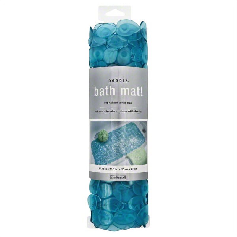 iDesign Pebblz Non-Slip Suction Bath Mat - Blue