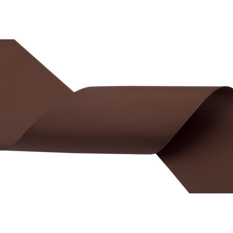 Grosgrain Ribbon 4 Inch x 25 Yards - Solid Brown Craft Ribbon for Hair Bows & Gift Wrapping - Premium Polyester - Variation: Brown