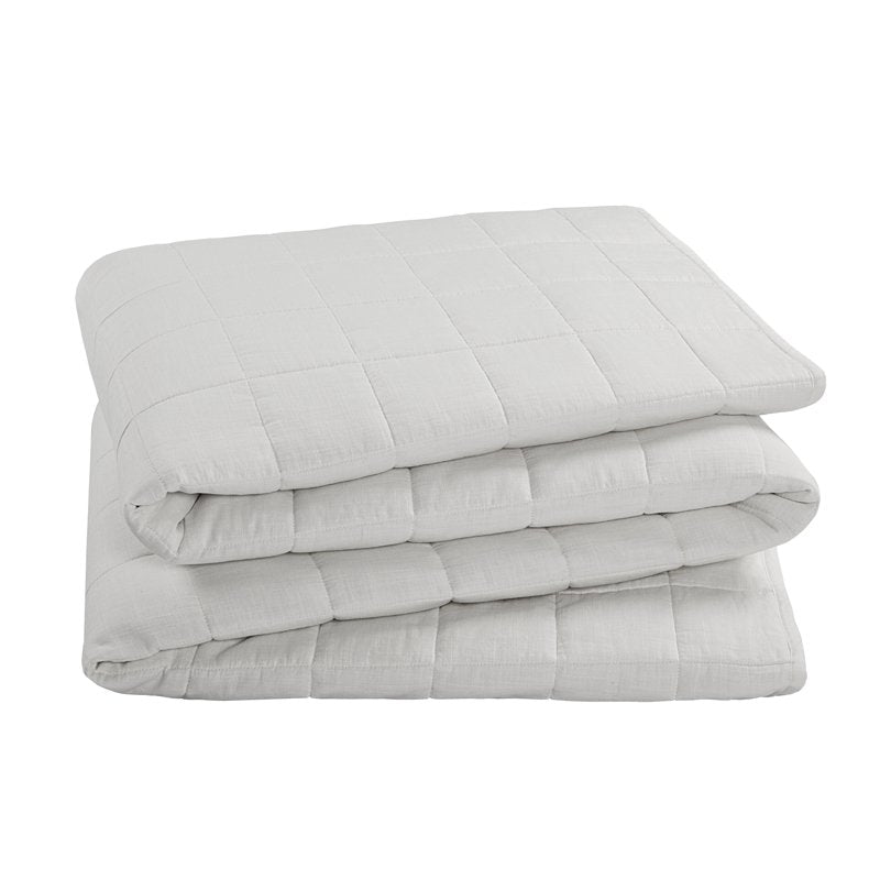 Oversized King Cotton Linen Blend Quilt Set - Bleached Linen, Allswell