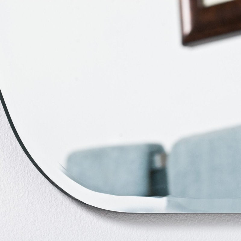 Decor Wonderland Sydney Mini Frameless Beveled Bathroom Mirror 31.5 x 23.6 in