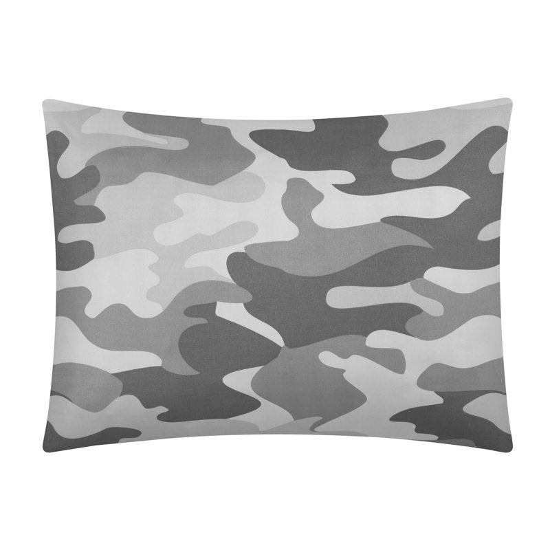 Gray Camouflage Bed in a Bag for Full Size Bedding Set - Polyester
