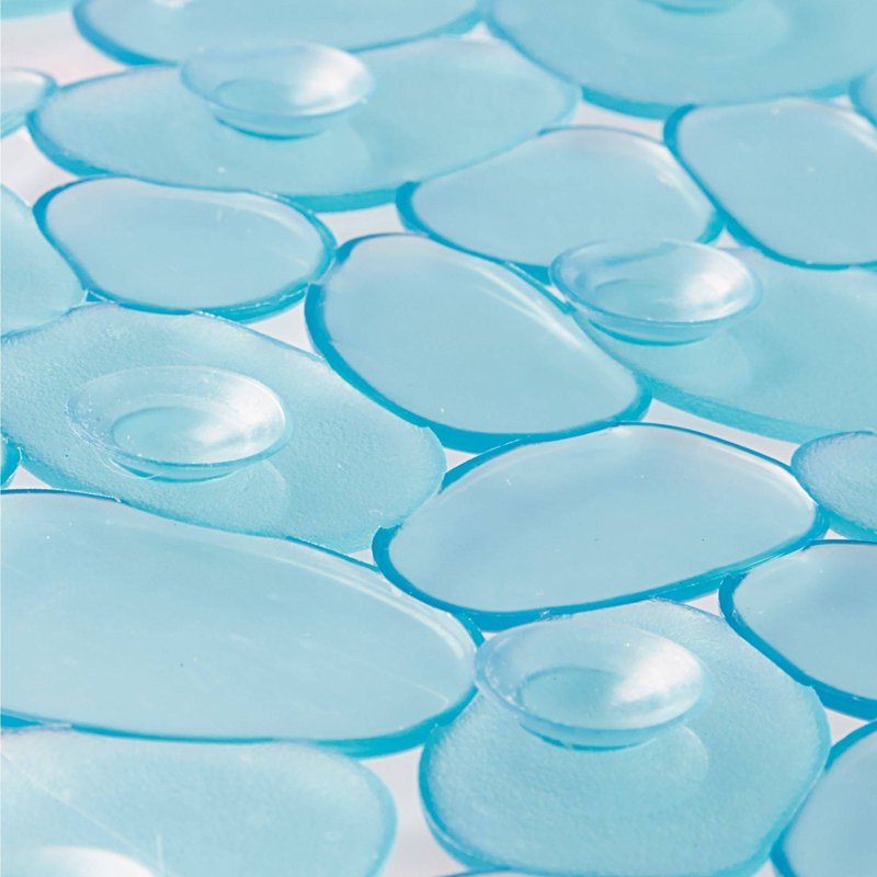 iDesign Pebblz Non-Slip Suction Bath Mat - Blue