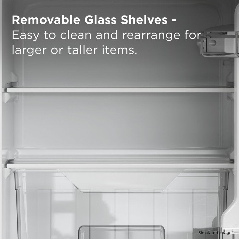 Compact Two-Door Refrigerator with Freezer - 3.1 Cu Ft, Black
