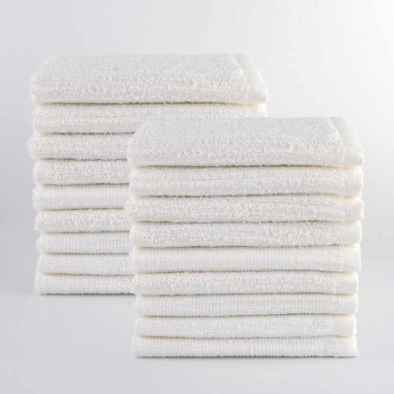 18-Piece Kitchen Bar Mop Dishcloth Set - 4 Pack, White