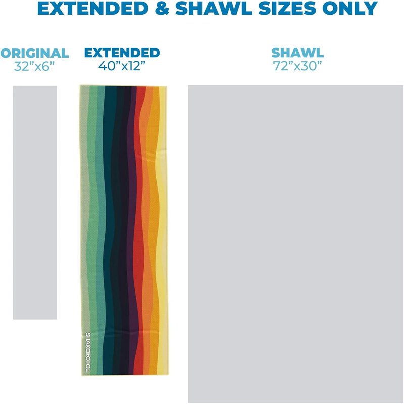 Cooling Towel Sunset Wave - Extended Size, UV Protection, Soft & Lightweight for Outdoor Sports
